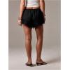 image:imageMakeMeChic Womens Lace Striped Mini Shorts Drawstring Waist Y2K Micro ShortsBlack