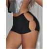 image:imageMakeMeChic Womens Mini Shorts Low Waist Cut Out Skinny Party Hot Pants ClubwearBlack
