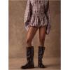 image:imageMakeMeChic Womens Plaid Bubble Shorts Blommer Low Waist Puffy Cute Balloon Shorts SkortsMaroon