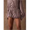 image:imageMakeMeChic Womens Plaid Bubble Shorts Blommer Low Waist Puffy Cute Balloon Shorts SkortsMaroon