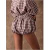 image:imageMakeMeChic Womens Plaid Bubble Shorts Blommer Low Waist Puffy Cute Balloon Shorts SkortsMaroon