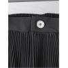 image:imageMakeMeChic Womens Pleated Ruffle Shorts Summer Wide Leg Flowy Dressy ShortsBlack