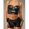 image:imageMakeMeChic Womens Sequin Micro Mini Shorts Sparkly Low Waist Party Night Out Hot PantsBlack
