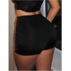 image:imageMakeMeChic Womens Sparkly Rhinestone Mini Shorts Elastic High Waisted Party Y2K ShortsBlack