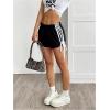 image:imageMakeMeChic Womens Striped Elastic Waist Shorts Bow Side Straight Leg Track ShortsBlack