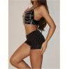 image:imageMakeMeChic Womens Striped Micro Mini Shorts Y2K Low Waisted Straight Leg Micro ShortsBlack