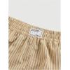 image:imageMakeMeChic Womens Striped Track Shorts Elastic High Waist Straight Leg ShortsKhaki