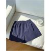 image:imageMakeMeChic Womens Striped Wide Leg Short Elastic Waist Loose Fit Summer ShortsBlue