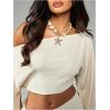image:imageMakeMeChic Womens Summer 2 Piece Sets Poncho Crop Tops Wrap Skirt Swimsuit Coverup Beach Vacation OutfitsApricot
