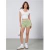 image:imageMakeMeChic Womens Summer Crochet Shorts Striped Knit Pajama Micro Mini Shorts Lounge BottomsGreen