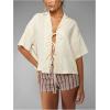 image:imageMakeMeChic Womens Summer Crochet Shorts Striped Knit Pajama Micro Mini Shorts Lounge BottomsLilac Purple
