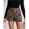 image:imageMakeMeChic Womens Summer Dressy Casual Shorts Plaid Elastic High Waisted Tailored Shorts Work Wide Leg Mini ShortsKhaki a