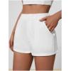 image:imageMakeMeChic Womens Summer Dressy Casual Shorts Plaid Elastic High Waisted Tailored Shorts Work Wide Leg Mini ShortsWhite