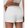 image:imageMakeMeChic Womens Summer Dressy Casual Shorts Plaid Elastic High Waisted Tailored Shorts Work Wide Leg Mini ShortsWhite