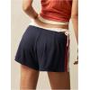 image:imageMakeMeChic Womens Summer Lace Up Color Block Mini Shorts Tie Front Wide Leg Street ShortsBlue White Red