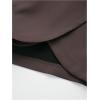 image:imageMakeMeChic Womens Summer Mini Skirt Shorts Wrap Asymmetrical Skorts Business Casual OutfitsBrown
