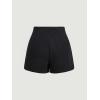 image:imageMakeMeChic Womens Summer Punk Y2K Lace Up Mini Shorts Wide Leg Wrap Zip Up Micro ShortsBlack