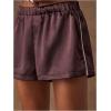 image:imageMakeMeChic Womens Summer Satin Sweat Shorts Y2k Wide Leg Lounge Running Shorts BoxersMaroon