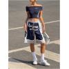 image:imageMakeMeChic Womens Summer Shorts Y2K Baggy High Waisted Bermuda Shorts Letter Printed ShortMulticolor