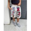 image:imageMakeMeChic Womens Summer Shorts Y2K Baggy High Waisted Bermuda Shorts Letter Printed ShortWhite