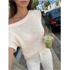 image:imageMakeMeChic Womens Summer Swimsuit Coverup Off The Shoulder Tops Knit Vacation Beach Cover UpsApricot
