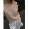 image:imageMakeMeChic Womens Summer Swimsuit Coverup Off The Shoulder Tops Knit Vacation Beach Cover UpsBeige