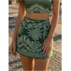 image:imageMakeMeChic Womens Summer Tropical Print High Waisted Shorts Wide Leg Boho Vacation SkortsBoho Green