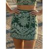 image:imageMakeMeChic Womens Summer Tropical Print High Waisted Shorts Wide Leg Boho Vacation SkortsBoho Green