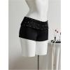 image:imageMakeMeChic Womens Summer Y2K Punk Shorts Rivet Studded Straight Leg Mini Shorts Club OutfitsBlack