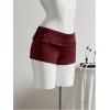 image:imageMakeMeChic Womens Summer Y2K Punk Shorts Rivet Studded Straight Leg Mini Shorts Club OutfitsRust Brown