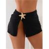 image:imageMakeMeChic Womens Swimsuit Coverup Beach Cover Ups Starfish Mini SkirtBlack a