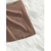image:imageMakeMeChic Womens Swimsuit Coverup Beach Cover Ups Starfish Mini SkirtBrown Knit