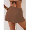 image:imageMakeMeChic Womens Swimsuit Coverup Beach Cover Ups Starfish Mini SkirtCoffee Brown