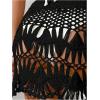 image:imageMakeMeChic Womens Swimsuit Coverup Crochet Skirt Tie Waist Bathing Suit Knit Beach Mini Skirt for VacationBlack