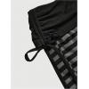 image:imageMakeMeChic Womens Y2K Gothic Fold Over Mini Shorts Grunge Punk Striped Micro Shorts Drawstring Tie Side Low Rise ShortsBlack