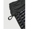 image:imageMakeMeChic Womens Y2K Gothic Fold Over Mini Shorts Grunge Punk Striped Micro Shorts Drawstring Tie Side Low Rise ShortsBlack Striped