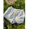 image:imageMakeMeChic Womens Y2k Ruffle Lace Layered Mirco Shorts Elastic Waist Mini ShortsWhite