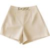 image:imageMAKEMECHIC Womens 2 Pack Dressy Shorts High Waist Wide Leg Work Office Summer ShortsBeige