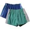 image:imageMakeMeChic Womens 2 Pack Striped Running Shorts Summer Track Workout Athletic ShortsDark Blue Green
