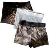 image:imageMakeMeChic Womens 3 Pack Gym Shorts Leopard Striped Polka Dots Work Out Biker Shorts Yoga LeggingsMulticolor