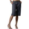 image:imageMakeMeChic Womens Bermuda Shorts Dressy Tailored Pants Knee Length Low Waisted Shorts Office Business Fall ShortsGrey
