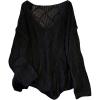 image:imageMakeMeChic Womens Boho Tops Crochet Sweater Swimsuit Beach Coverups Vacation Outfits Resort WearBlack