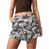 image:imageMakeMeChic Womens Casual High Waisted Button Front Denim Skort Asymmetrical Hem Jean Skirt ShortsMulticolor a