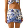 image:imageMakeMeChic Womens Cover Up Skirt Sarong Wrap Skirts Boho Tie Side Graphic Print Holiday Summer Beach OutfitsBlue
