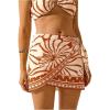image:imageMakeMeChic Womens Cover Up Skirt Sarong Wrap Skirts Boho Tie Side Graphic Print Holiday Summer Beach OutfitsOrange