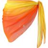 image:imageMakeMeChic Womens Cover Up Skirts Mesh Sheer Tie Dye Sarongs Knot Side Boho Summer Beach OutfitsOrange