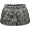 image:imageMakeMeChic Womens Fur Skirts Brown Mini Shorts Y2K Summer Fuzzy Low Waisted Skorts Concert OutfitsDark Grey