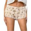 image:imageMakeMeChic Womens Fuzzy Sequin Micro Shorts Low Rise Elastic Waisted Party Club Y2K Mini ShortsApricot