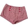 image:imageMakeMeChic Womens Gingham Mini Wide Leg Shorts Low Waist Y2k Plaid Shorts
