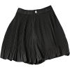 image:imageMakeMeChic Womens Pleated Ruffle Shorts Summer Wide Leg Flowy Dressy ShortsBlack